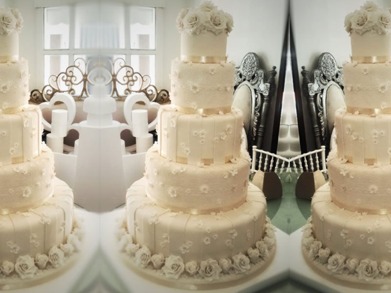 5 Katlı Düğün Maket Pasta Modeli Kirala
